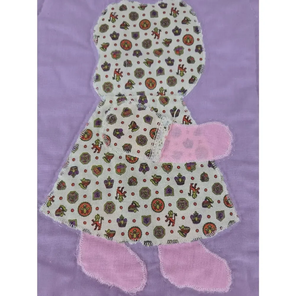 Vintage Cutter Quilt Piece 12” x 12” Sunbonnet Sue & Overall Sam Royal Dress